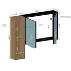 Espelheira Banheiro Angola Preto Fosco/naturalle