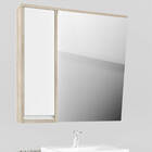 Espelheira Banheiro Espelho Inclinado Barrique Com Branco Lil