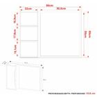 Espelheira Banheiro Flex 80cm 1 Porta Multimóveis Cr10116