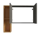 Espelheira Banheiro Madagascar Preto Titanium/naturalle