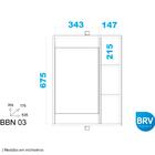 Espelheira com 2 Prateleiras e Espelho BBN 03 - BRV Móveis -