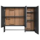 Espelheira Com 3 Portas E Toalheiro 80 Cm Es9000 Faem