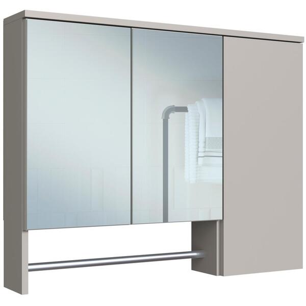 Espelheira Com 3 Portas E Toalheiro 80 Cm Es9000 Faem