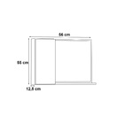 Espelheira De Banheiro Azul Em Madeira Com Armarinho Linha 56