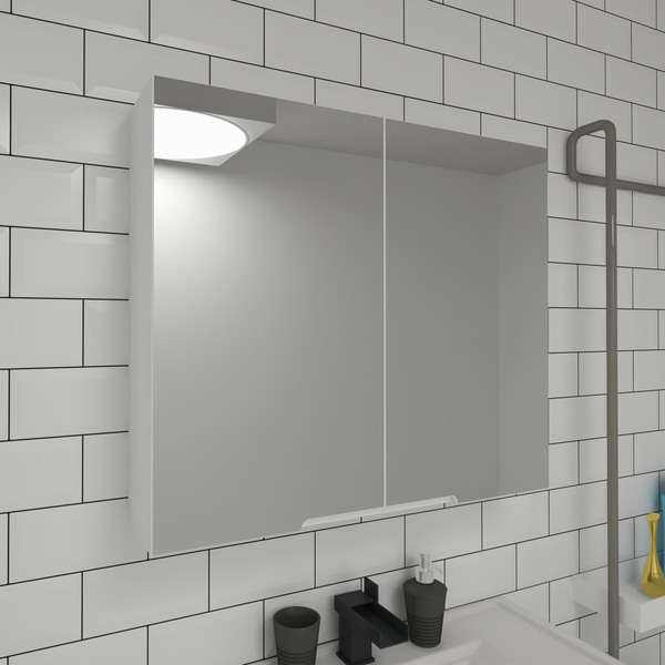 Espelheira de Banheiro Jazz 75cm Branco Mazzu