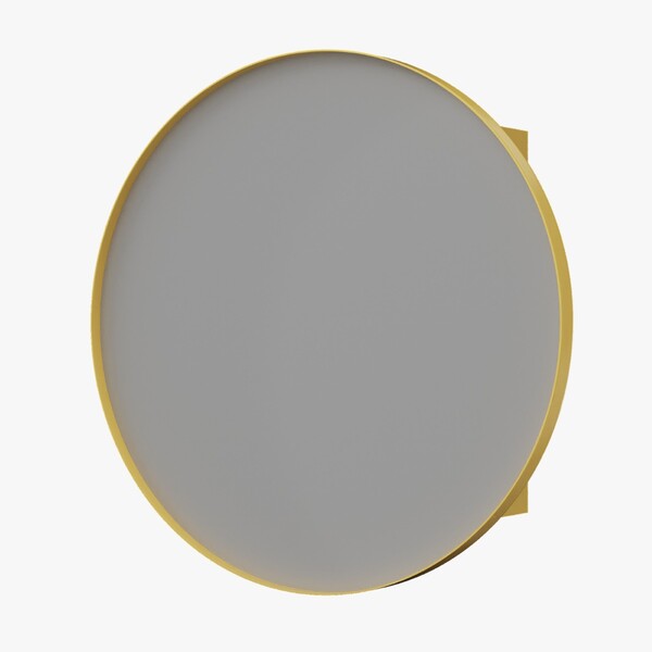 Espelheira de Banheiro Luana Redonda Dourada Fosca 80x80x19cm Darabas Agardi