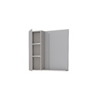 Espelheira De Banheiro Nude Em Madeira Com Armarinho Linha 56