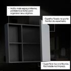 Espelheira De Banheiro Preto Em Aço Ameixa Cozimax