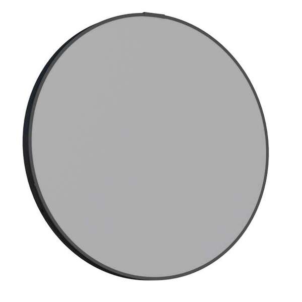 Espelheira De Banheiro Preto Em Aço Luna Redonda Cozimax