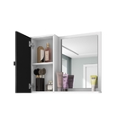 Espelheira E Armário Superior Gênova Branco/nero – Bechara Mó