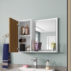 Espelheira E Armário Superior Gênova Branco/ripado – Bechara