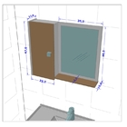 Espelheira E Armário Superior Gênova Branco/ripado – Bechara