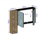 Espelheira Ibiza Para Banheiro 2 Portas Com Nichos