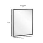 Espelheira Iron Preta 64x55 Cm