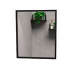 Espelheira Iron Preta 64x55 Cm