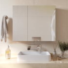 Espelheira Klein Suspensa Com 2 Portas Espelhadas E 4 Nichos