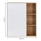 Espelheira para Banheiro com LED Bivolt 1 Porta 779x655x166cm Sophia Catedral Fabribam