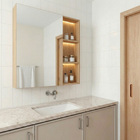 Espelheira para Banheiro com LED Bivolt 1 Porta 779x655x166cm Sophia Catedral Fabribam