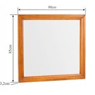 Espelheira Madeira Maciça 80x85cm Tendence  Garapa