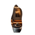 Espelheira Organico 150x60 E06 Couro Preto