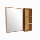 Espelheira Para Banheiro 1 Porta E 2 Prateleiras Alice Mel/gr