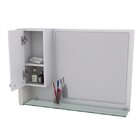 Espelheira Para Banheiro 1 Porta Legno  Branco/nogal