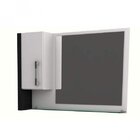 Espelheira Para Banheiro 1 Porta Legno  Branco/preto Onix