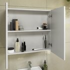 Espelheira Para Banheiro 2 Portas 1 Prateleira Cairo  Branco