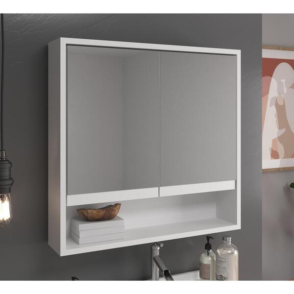 Espelheira Para Banheiro 2 Portas 60cm Multimóveis Cr10075 Br