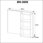 Espelheira Para Banheiro 3 Nichos Bn3609  Mármore Branco