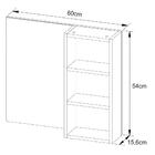 Espelheira Para Banheiro 3 Nichos Bn3609 Tecno Mobili