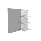 Espelheira Para Banheiro 3 Prateleiras Bn3608  Mármore Branco