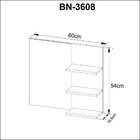 Espelheira Para Banheiro 3 Prateleiras Bn3608  Mármore Branco