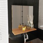 Espelheira Para Banheiro 45x46,5cm Bn3642 Amêndoa