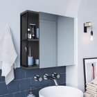 Espelheira Para Banheiro 53x60cm  Preto/grafite