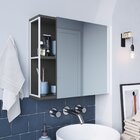 Espelheira Para Banheiro 53x60cm Branco/grafite