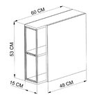 Espelheira Para Banheiro 53x60cm Preto/branco