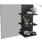 Espelheira Para Banheiro 60 Cm 3 Prateleiras Romana Mármore L