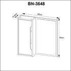 Espelheira Para Banheiro 60x60cm Bn3648 Amêndoa/branco