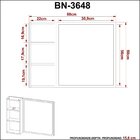 Espelheira Para Banheiro 60x60cm Bn3648 Branco