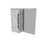 Espelheira Para Banheiro 60x60cm Bn3648 Mármore Branco