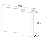 Espelheira Para Banheiro 80 Cm Com 1 Porta Marina Amêndoa