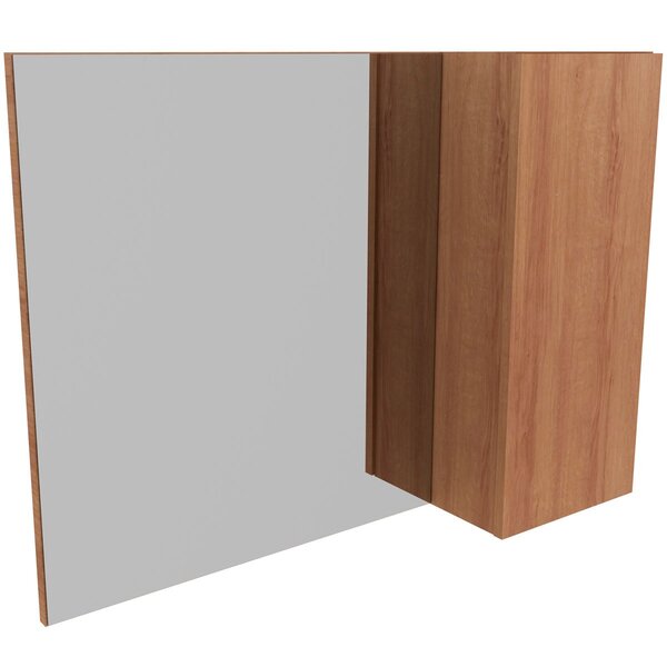 Espelheira Para Banheiro 80 Cm Com 1 Porta Marina Amêndoa