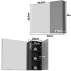 Espelheira Para Banheiro 80 Cm Com 1 Porta Marina Branco