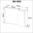 Espelheira Para Banheiro 80cm  Amendoa