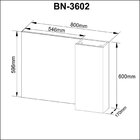 Espelheira Para Banheiro 80cm  Branco