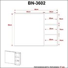 Espelheira Para Banheiro 80cm  Branco