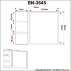 Espelheira Para Banheiro 80x60cm Bn3645 Branco