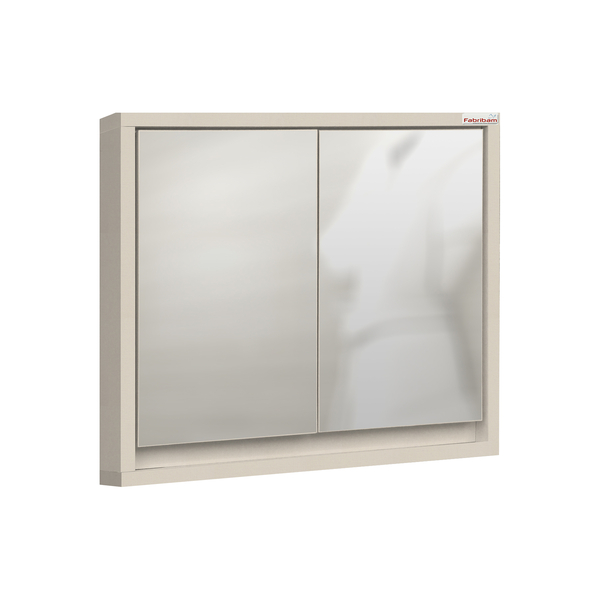 Espelheira para Banheiro Alice 60x71x13 Fabribam Nude