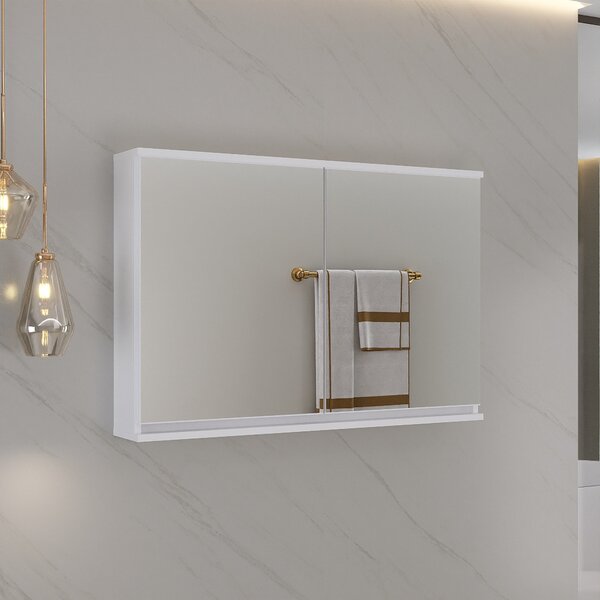 Espelheira Para Banheiro Alice/gabriela 90 Cm - Fabribam Bran